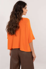 Elegant short sleeve oversize sweater