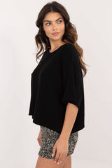 Elegant short sleeve oversize sweater