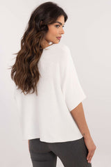 Elegant short sleeve oversize sweater