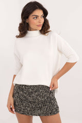 Short sleeve turtleneck casual sweater