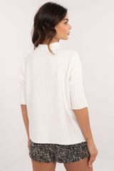 Short sleeve turtleneck casual sweater