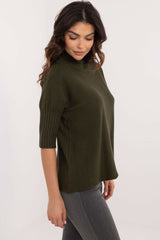 Short sleeve turtleneck casual sweater