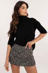 Short sleeve turtleneck casual sweater