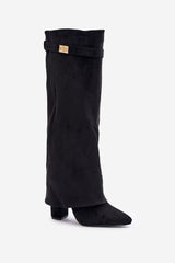 Elegant women's knee-high heel boots