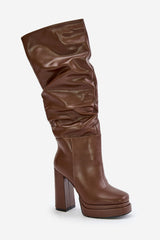 Women's knee length heel boots