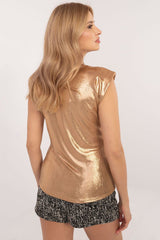 Elegant formal blouse with a unique glossy finish