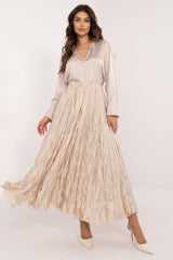 Elegant varied texture maxi length skirt