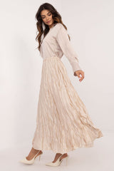 Elegant varied texture maxi length skirt