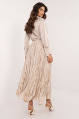 Elegant varied texture maxi length skirt