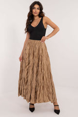 Elegant varied texture maxi length skirt