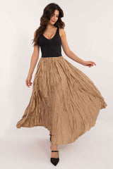 Elegant varied texture maxi length skirt