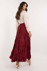 Elegant varied texture maxi length skirt