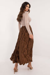 Elegant varied texture maxi length skirt