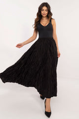 Elegant varied texture maxi length skirt