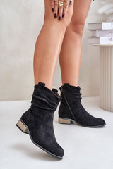 Women's boots made of ecological suede