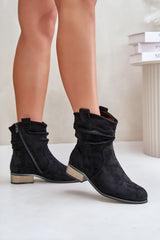 Women's boots made of ecological suede