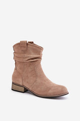 Women's boots made of ecological suede