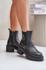 Lined with felt natural leather heel boots