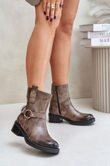 Lined with felt rounded toes natural leather boots