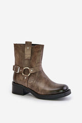 Lined with felt rounded toes natural leather boots