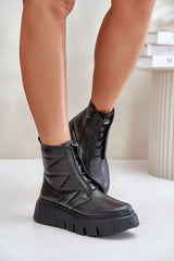 Women's natural leather ankle boots