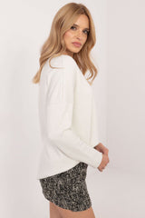 Elegant long sleeves shiny thread jumper