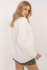 Elegant long sleeves shiny thread jumper