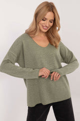 Elegant long sleeves shiny thread jumper