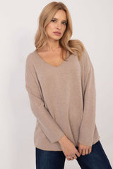 Elegant long sleeves shiny thread jumper