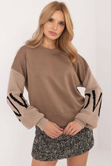 Women's smooth pattern casual sweatshirt