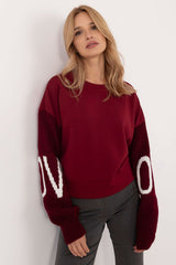 Women's casual sweatshirt with decorative lettering