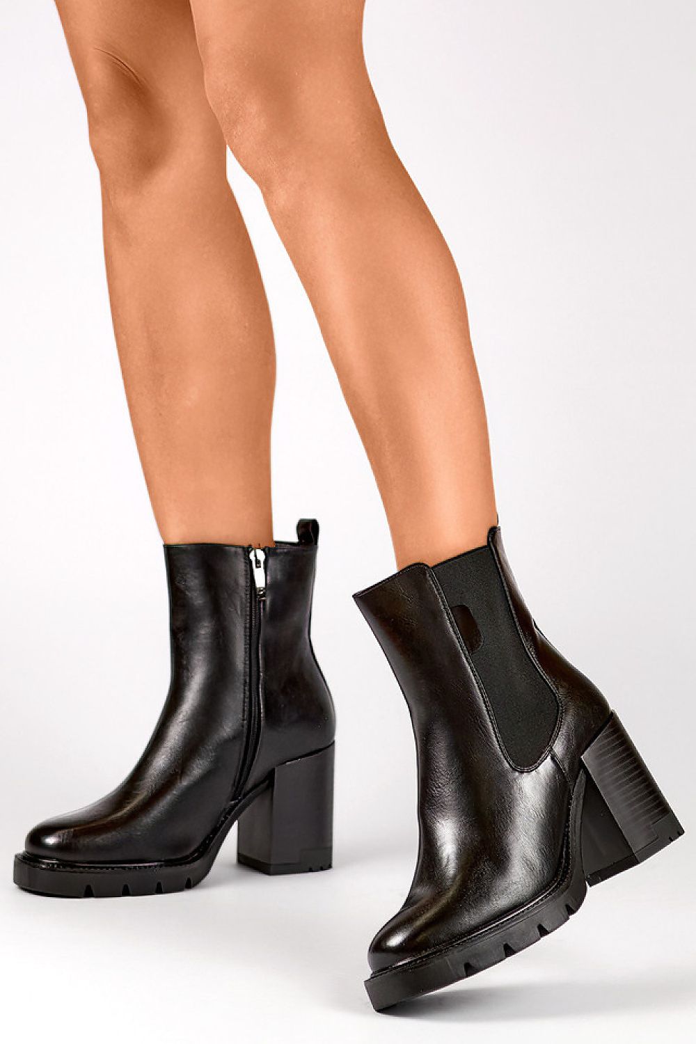 Women's round toe stiletto boots