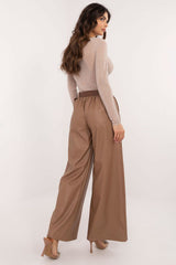 Women minimalist eco leather pants