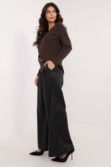 Women minimalist eco leather pants