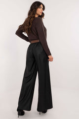 Women minimalist eco leather pants