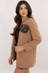 Elegant striking fabric flower jacket