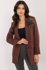 Elegant striking fabric flower jacket