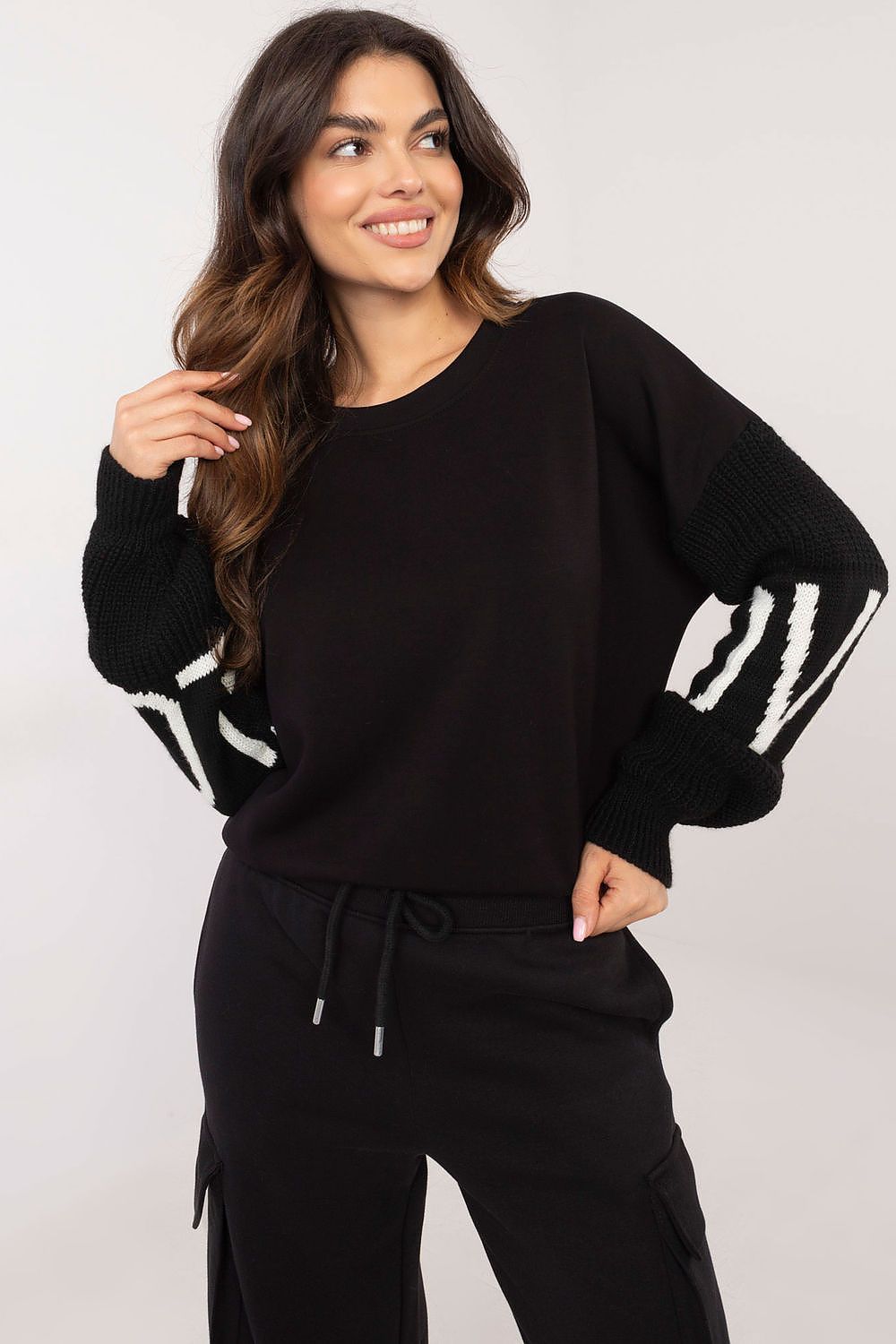 Women's smooth pattern casual sweatshirt