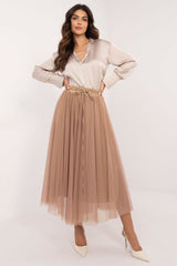 Casual tulle midi skirt