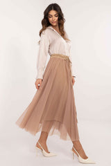 Casual tulle midi skirt