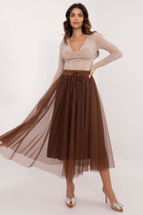 Casual tulle midi skirt