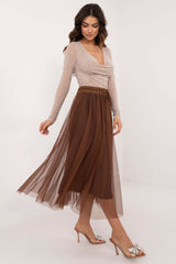 Casual tulle midi skirt