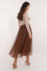 Casual tulle midi skirt