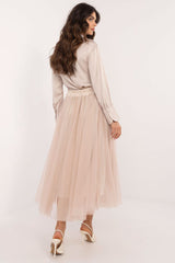 Casual tulle midi skirt