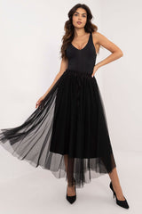 Casual tulle midi skirt