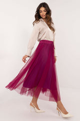 Casual tulle midi skirt