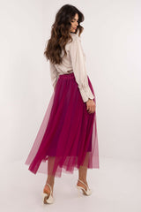 Casual tulle midi skirt