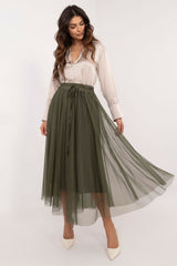 Casual tulle midi skirt