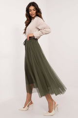 Casual tulle midi skirt