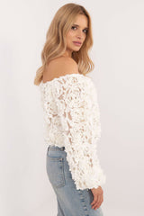 Elegant textured fabric short blouse